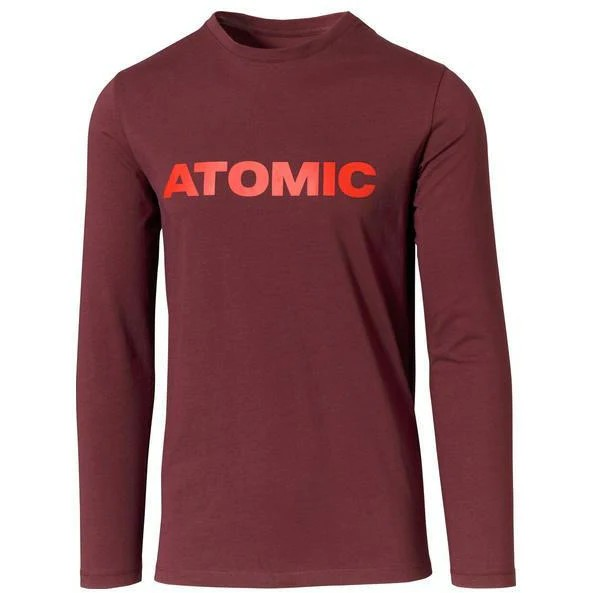 triko ATOMIC Alps LS T-shirt maroon