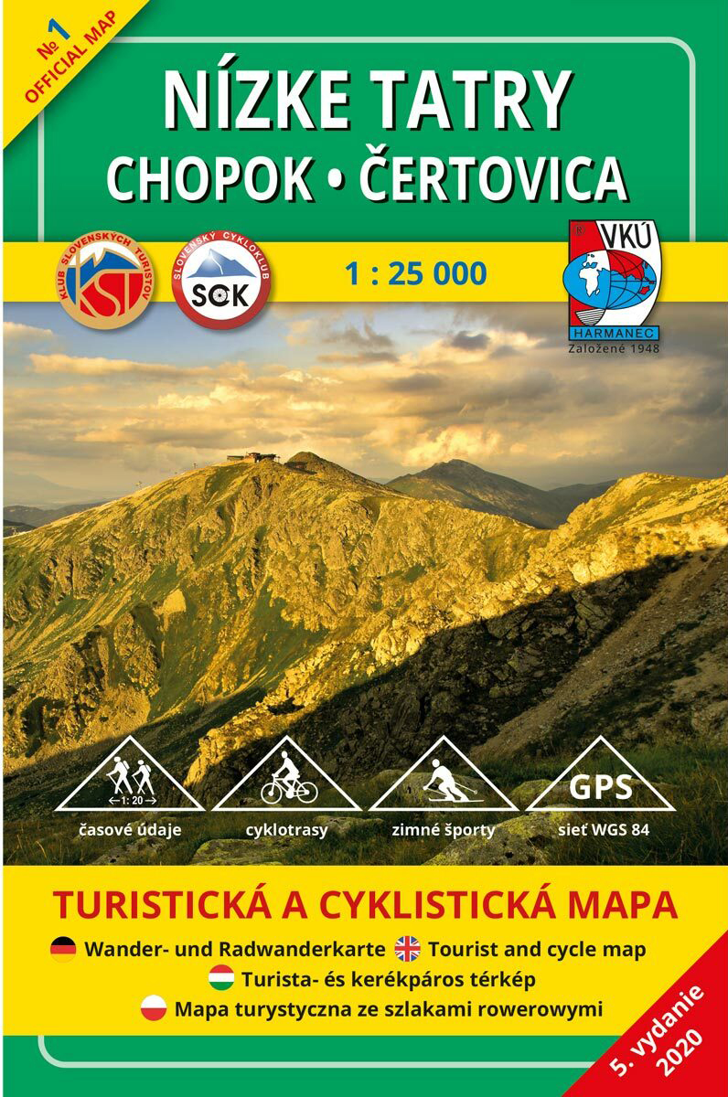 mapa Nízke Tatry - Chopok, Čertovica 1:25 000